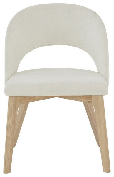 Safavieh Couture Rowland Linen Dining Chair Ivory / Natural