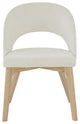 Safavieh Couture Rowland Linen Dining Chair Ivory / Natural