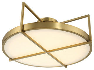 Minka Lavery Boada LED Semi Flush, Soft Brass