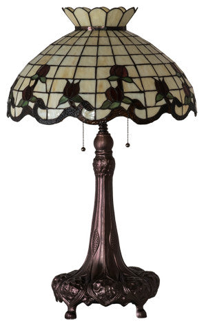 Meyda Lighting 230473 33" High Roseborder Table Lamp