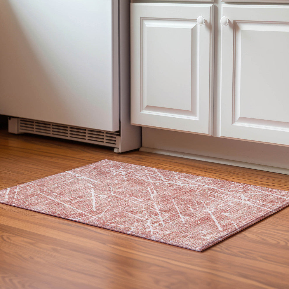 Premium Machine Washable Mayfield AMF628 Blush 1'8" x 2'6" Rug