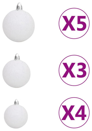 vidaXL Artificial Pre-lit Christmas Tree with Ball Set Pine Cones Xmas Tree