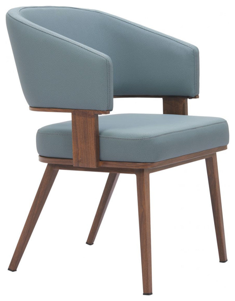 Poise Blue And Walnut Dining Chair (Set of 2)
