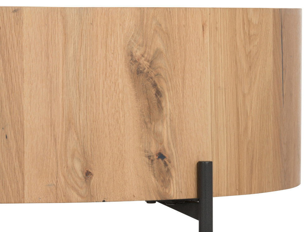 Eaton Drum Coffee Table-Light Oak Resin