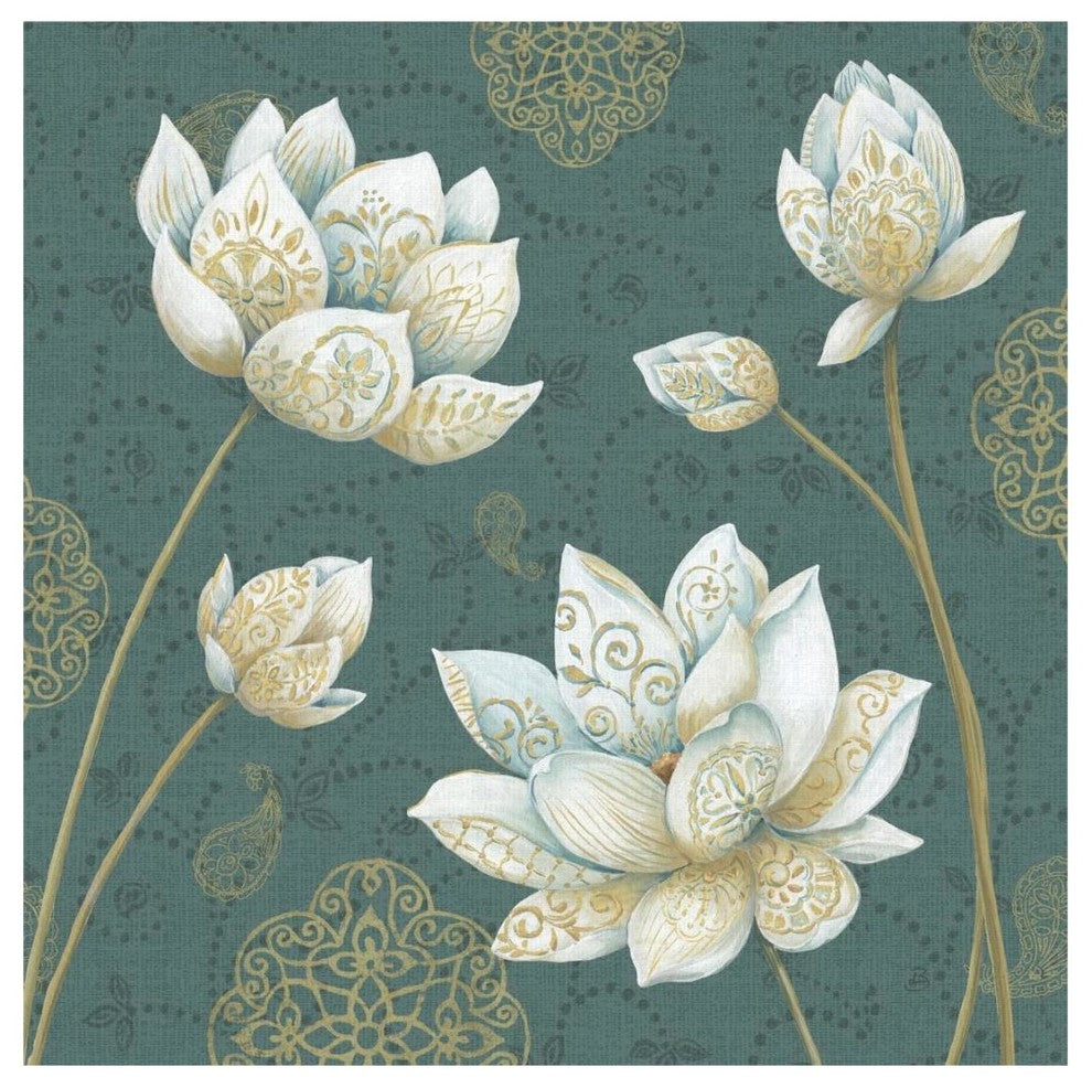 "Lotus Dream IVB" Digital Paper Print by Daphne Brissonnet, 20"x20"