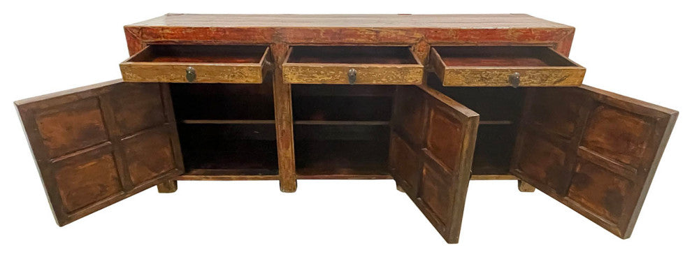 Consigned Late 19th Century Antique Chinese Mongolia Credenza, Sideboard, Buffet