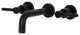 Kingston Brass 2-Handle Wall Mount Bathroom Faucet, Matte Black