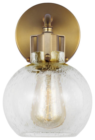 Clara 1-Light Sconce, Burnished Brass