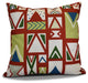 Decorative Holiday Outdoor Pillow Geometric Print, Red, 20"x20"