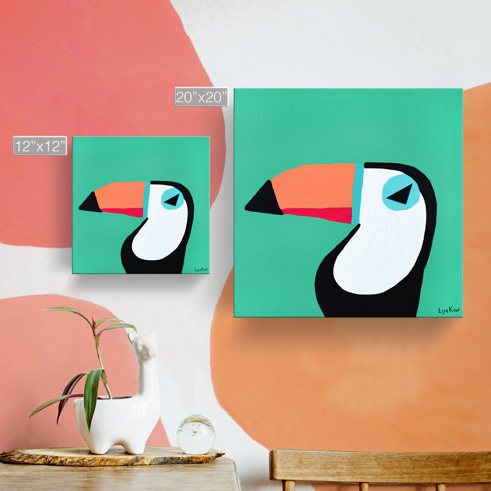Toucan Wrapped Canvas Tropical Animal Wall Art