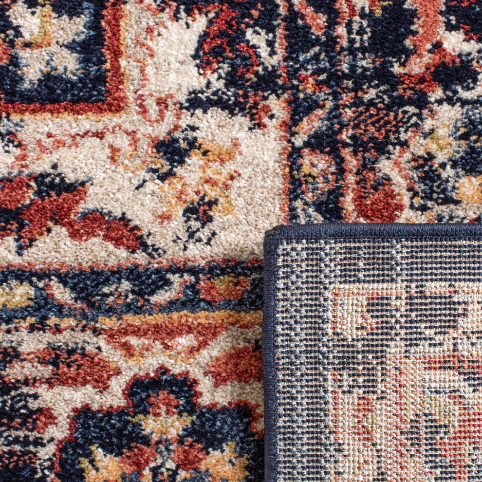 Safavieh Charleston CHL411L Rug, Navy/Red, 5'3" X 7'6"