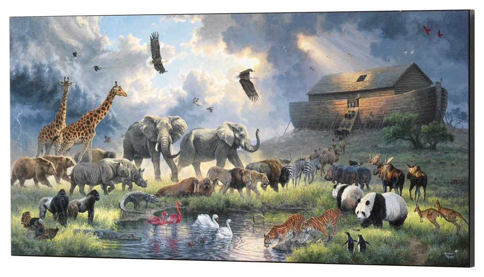 Wall Plaque, Noahs Ark, 24"x12", MDF