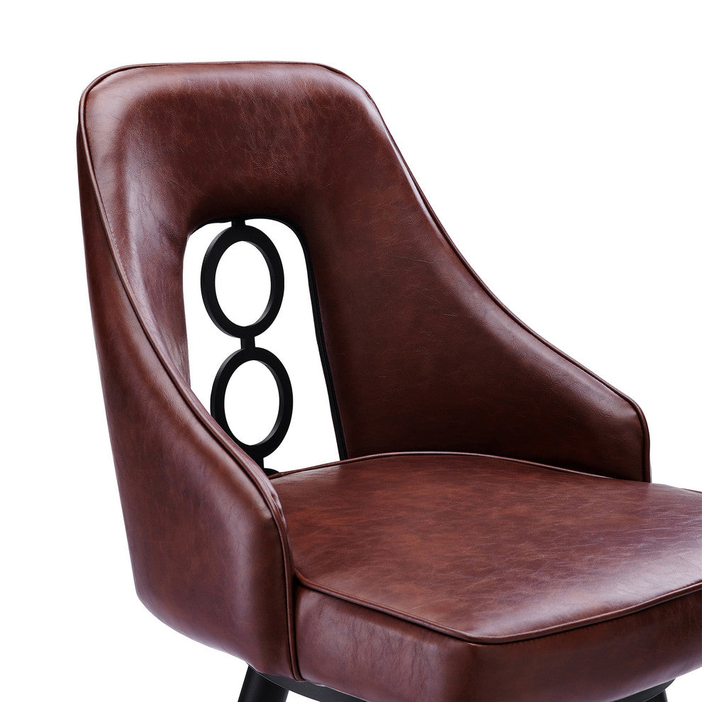Ruby Contemporary 26" Counter Height Barstool In Black Powder Coated Finish