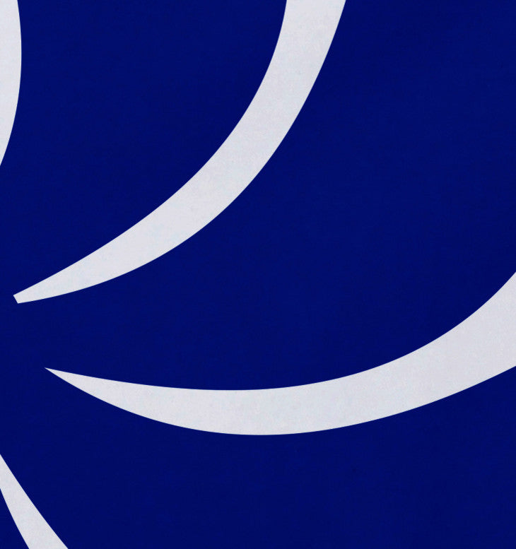 Whirl Of The Season, Holiday Geometric Print Placement, Royal Blue, Set of 4