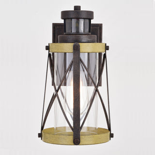 Harwood 6.5" Dualux Outdoor Wall Light Oxidized Iron and Burnished Elm