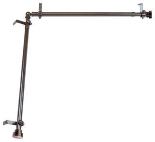 Cap Multi Angle Ceiling Rod 66-120", Cocoa, Two Sided