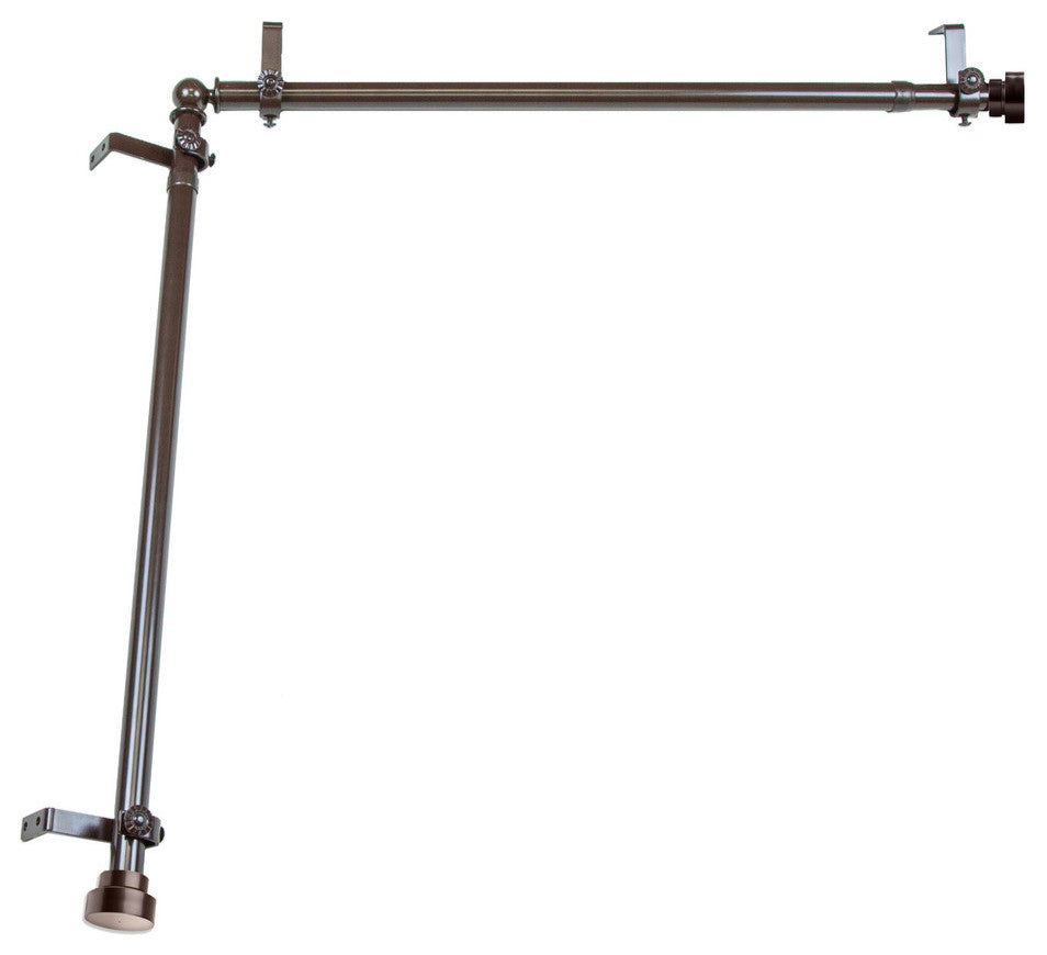 Cap Multi Angle Ceiling Rod 66-120", Cocoa, Two Sided