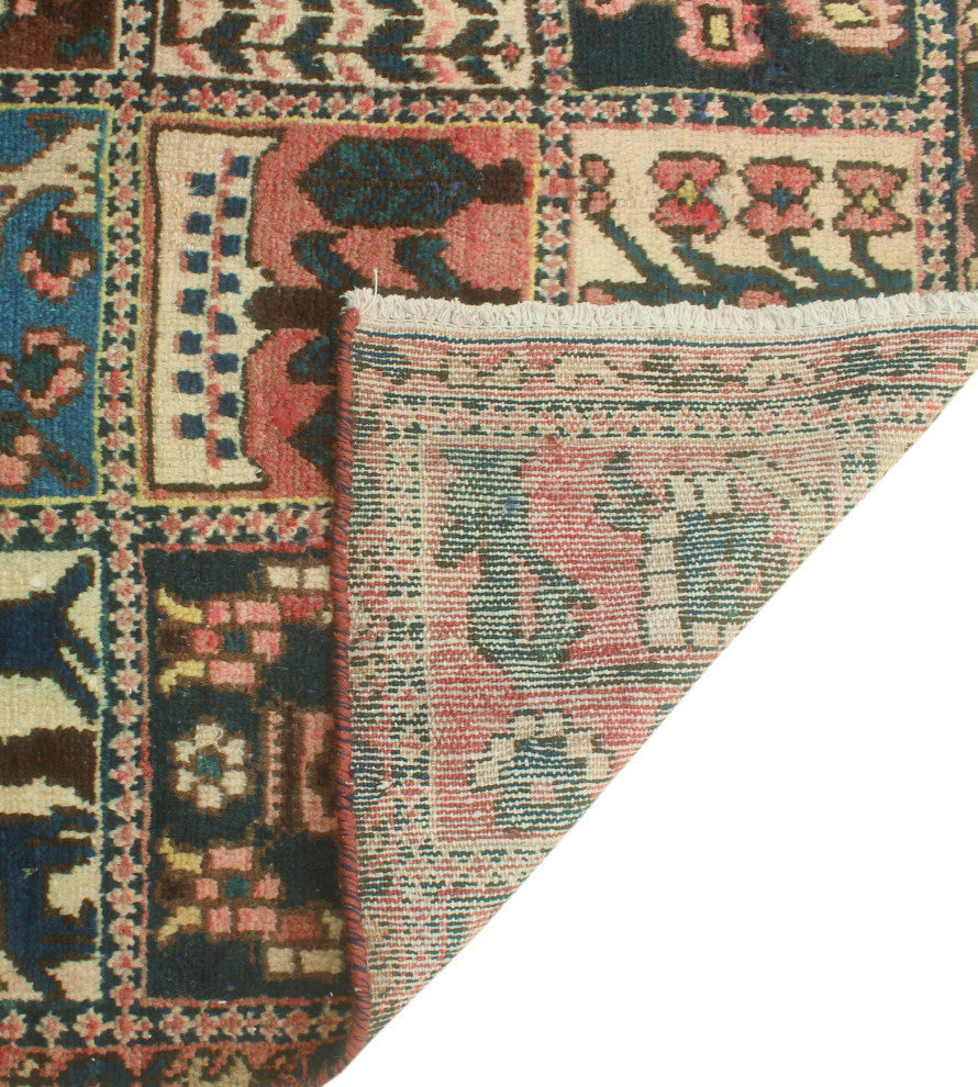 Vintage Distressed Joaquin Navy/Brown Rug, 4'0x6'7