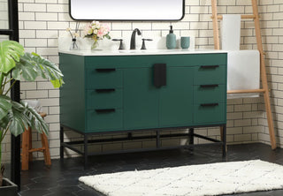 Home Living 22" Modern Green-Light Bathroom Vanity