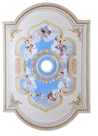Artistry Lighting, Rectangular 51" x 36" White Ceiling Medallion, (Art0913-F1-021)