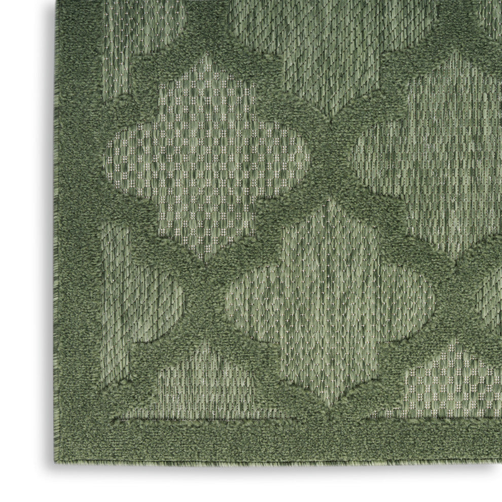 Nourison Nourison Easy Care 2'2" x 10' Green Modern Rug