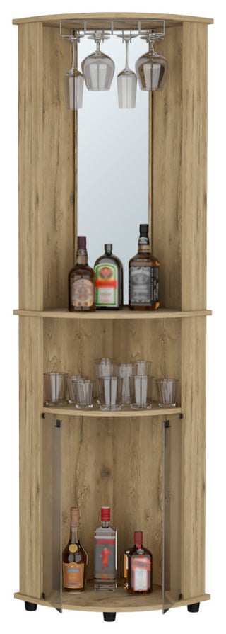 Corner Bar Cabinet Rialto, Living Room, Macadamia