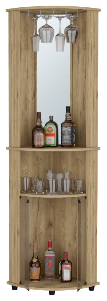 Corner Bar Cabinet Rialto, Living Room, Macadamia