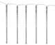 10 Piece Snowfall 2 Sided Tube Set, 300 White LED Lights, 14", 9"