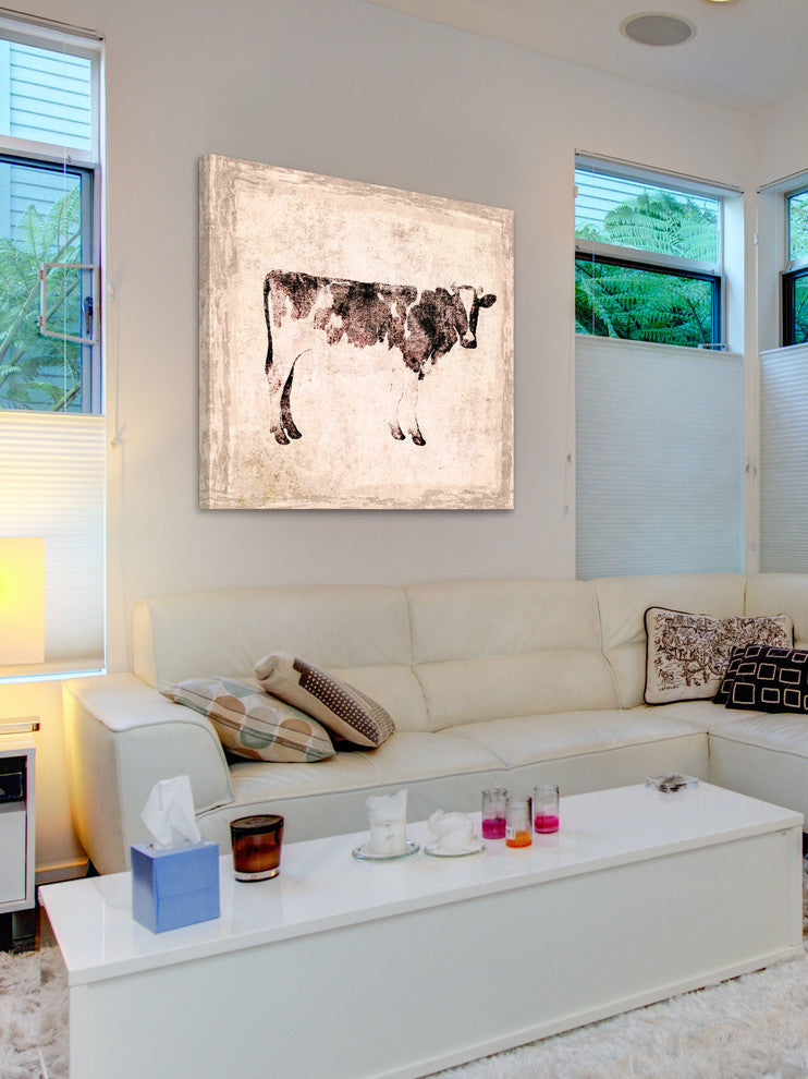 "Cow" Painting Print on Canvas by Irena Orlov