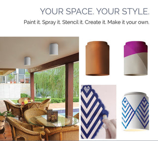 Radiance Cone Ceramic Flush-Mount, Bisque, Dedicated Led