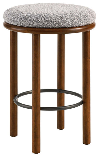 Fable Boucle Fabric Counter Stools - Set of 2 - Walnut Taupe