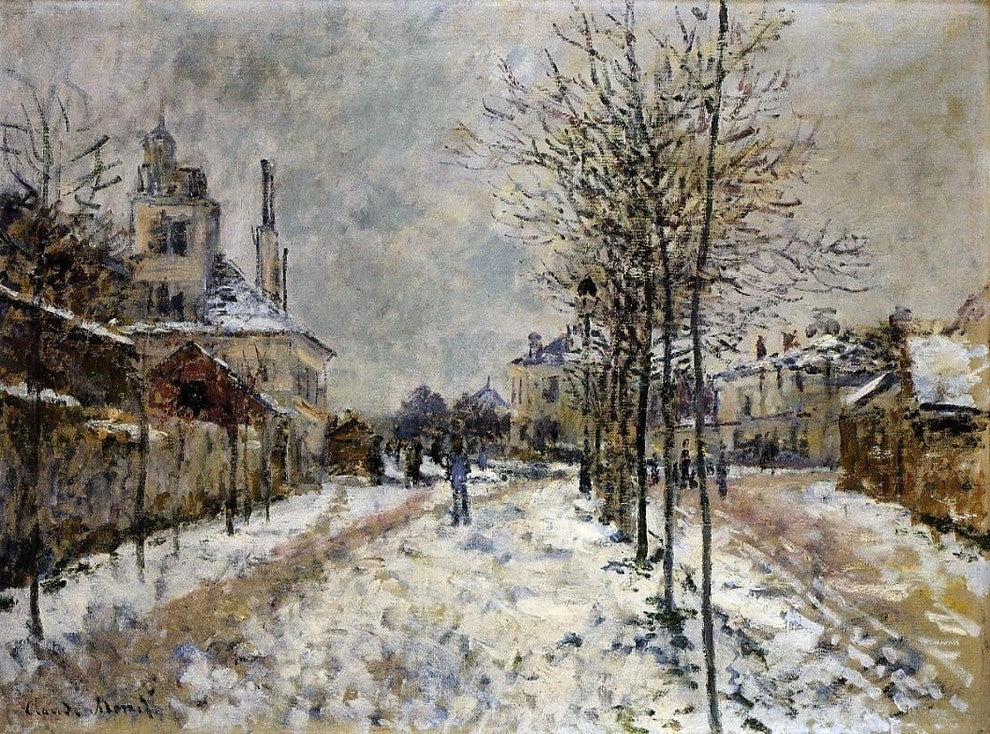 Claude Oscar Monet The Boulevard de Pontoise at Argenteuil Wrapped Canvas