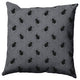 26"x26" Spider Pattern Decorative Throw Pillow, Steel Gray