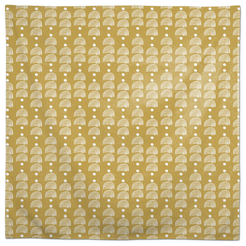 Rainbow Pattern Yellow 4 58x58 Tablecloth
