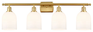 Ballston-Bella 4-Light 36" Bath Vanity Light, Satin Gold, Gloss White