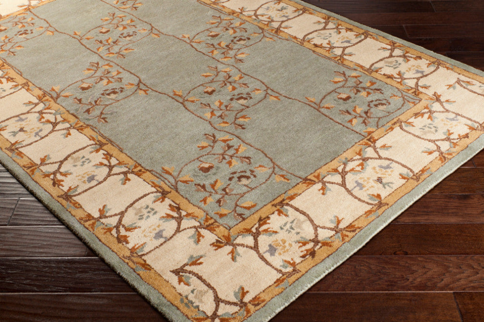 Surya Caesar CAE-1100 Traditional Area Rug, Sage, 3' x 12' Runner