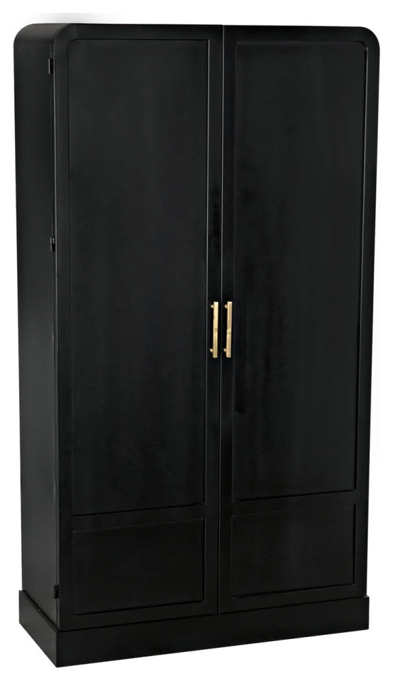 NOIR Furniture - Tresor Hutch in Matte Black - GHUT152MTB