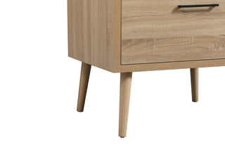 Home Living 22" Midcentury Modern Mango Wood-Light Bathroom Vanity
