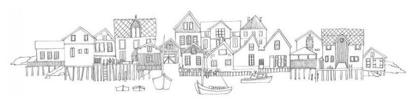 "Nordic Village I Vertical" Digital Paper Print by Avery Tillmon, 20"x26"