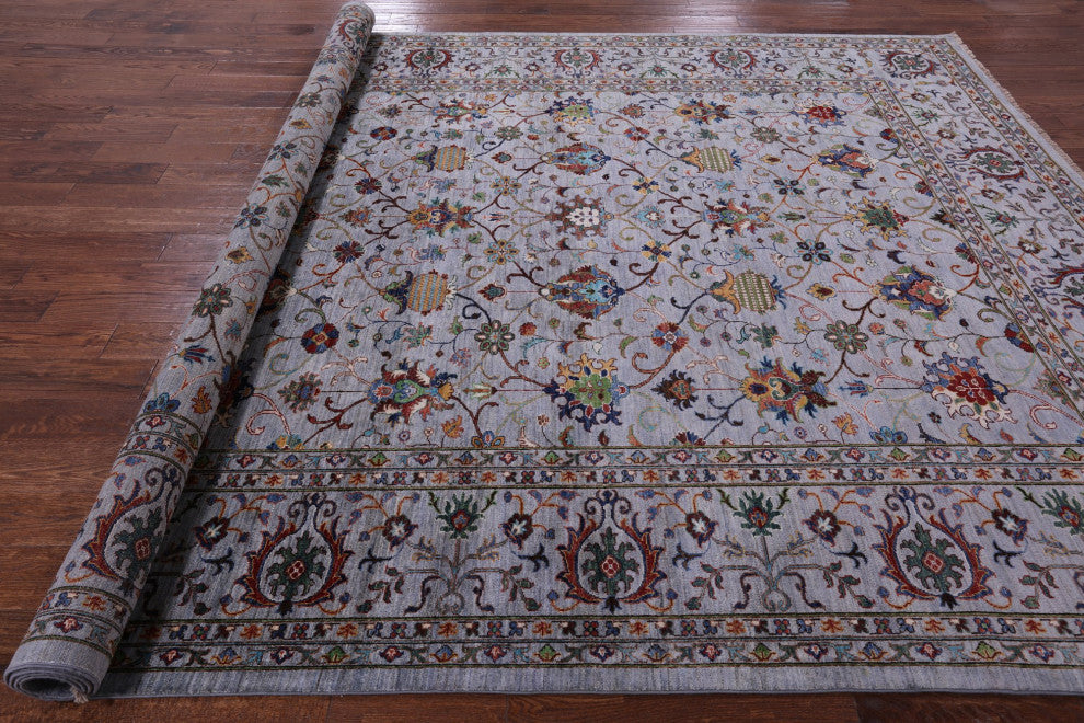 9' 0" X 12' 0" Persian Tabriz Handmade Wool Rug Q8216