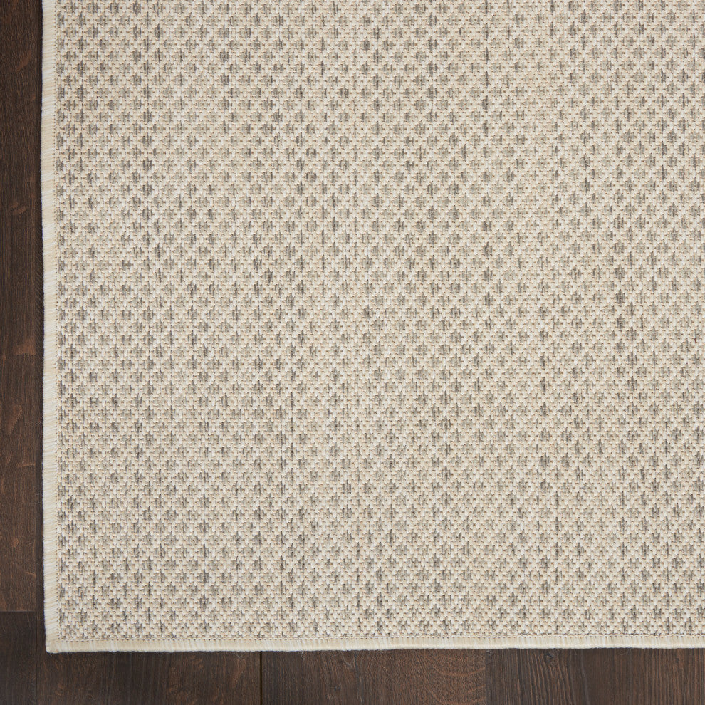 Nourison Courtyard 4' x 6' Ivory Silver Modern Area Rug