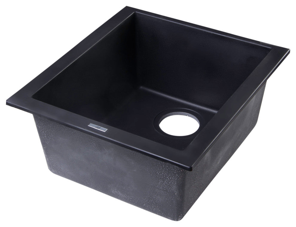 ALFI brand AB1720UM Alfi Trade 16-1/8" Undermount Single Basin - Black