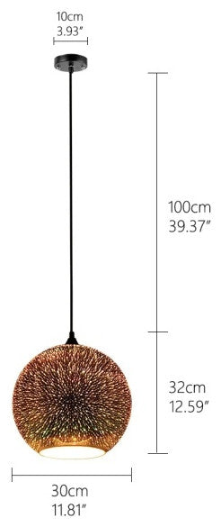 MIRODEMIÂ® Gourdon 3D Colorful Starry Sky Pendant Lamp, I30