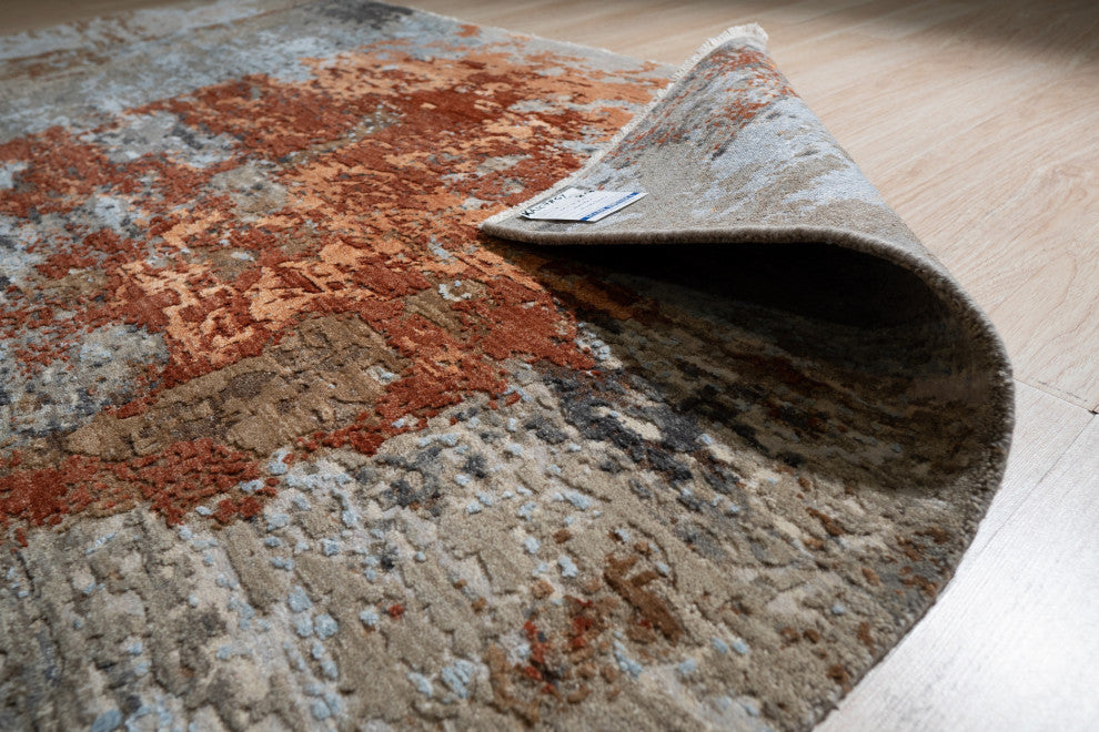 LT. GRAY Contemporary Abstract Galaxy Area Rug