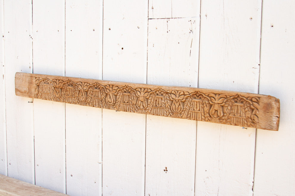 Antique Carved Teak Chemai Lintel