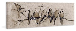 "Harmonic II" Painting Print on Wrapped Canvas, 30"x10"