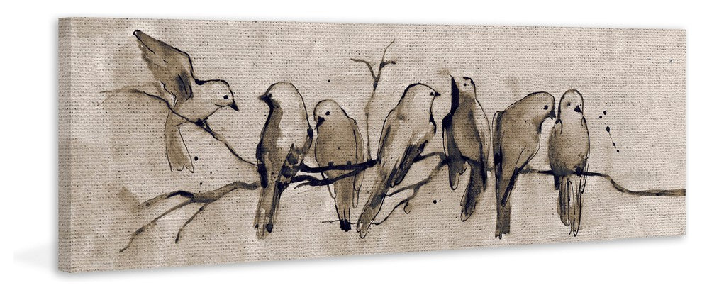 "Harmonic II" Painting Print on Wrapped Canvas, 30"x10"