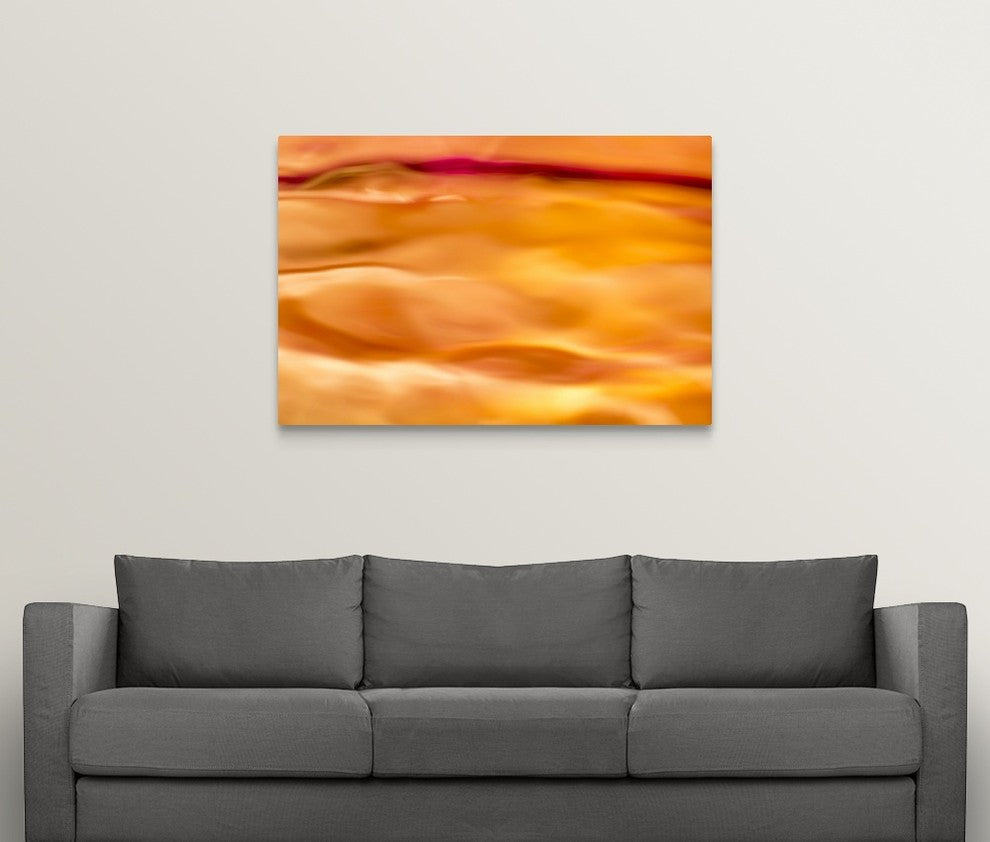 "Abstract Red Line" Wrapped Canvas Art Print, 48"x32"x1.5"