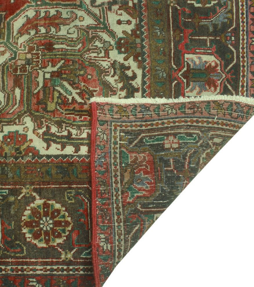 Fine Vintage Heriz Mawuli Rust/Ivory Rug, 7'9 x 10'11