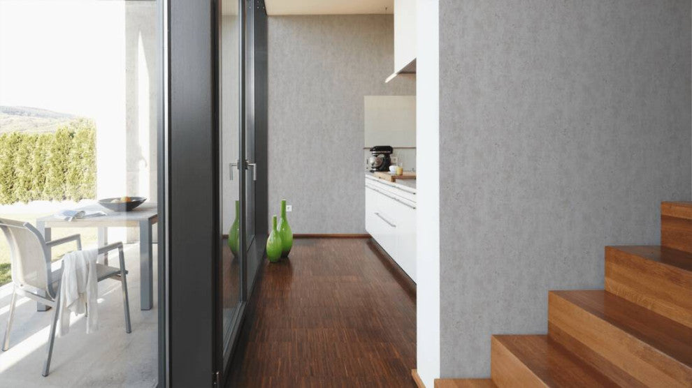 Textured Wallpaper Concrete Plain, 366004, Gray, 1 Roll